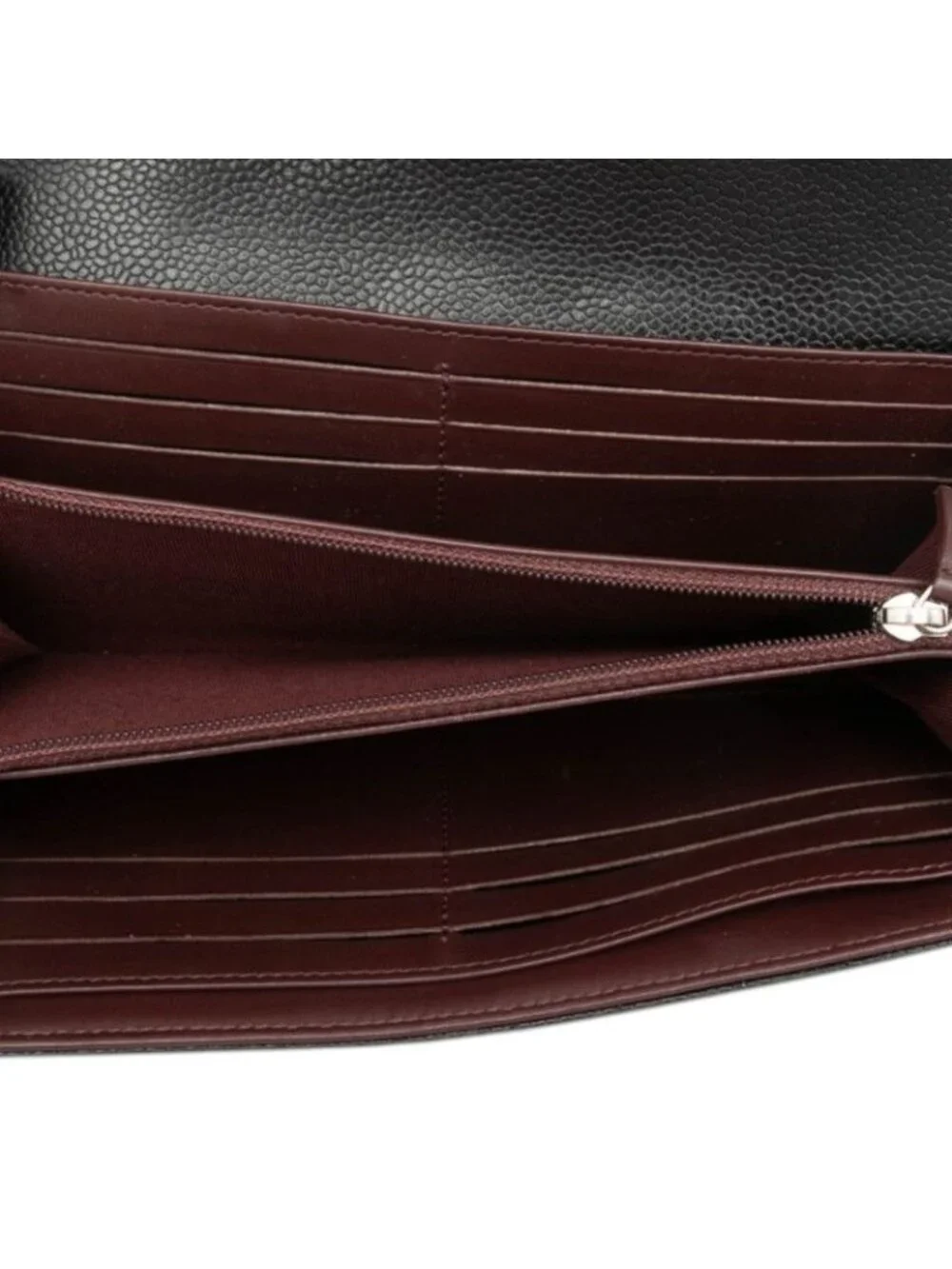 Chanel Quilted CC Logo Wallet Black Caviar Leather
